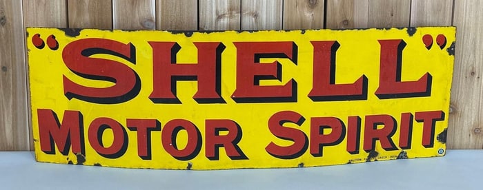"Shell" Motor Spirit Porcelain Sign (TAC)