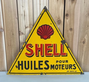 Shell Huiles Pour Moteurs Porcelain Sign (TAC)
