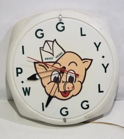 Piggly Wiggly w/Logo Plastic Clock