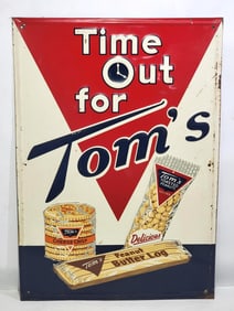 Time Out for Tom's w/Image Metal Sign (TAC)