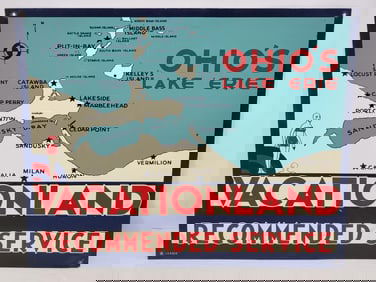 Ohio's Lake Vacationland Recommended Service Metal Sign (TAC)