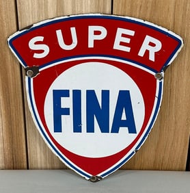 Super Fina Porcelain Sign (Trimmed)
