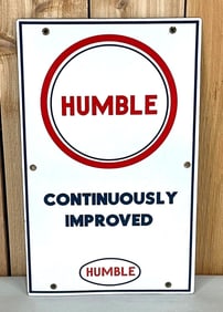 Humbler Continuously Improved Porcelain Pump Sign (TAC)