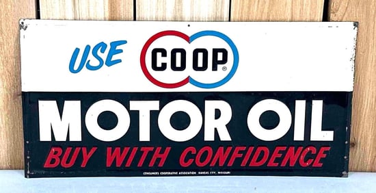 Use Coop Motor Oil Metal Sign (TAC)