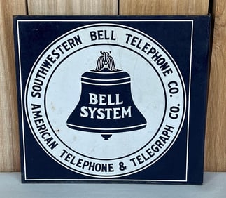 Southwestern Bell Telephone Porcelain Flange Sign (TAC)