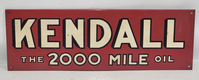 Kendall "The 2000 Mile Oil" Metal Rack Sign (TAC)