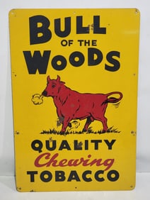 Bull of the Woods Quality Chewing Tobacco Metal Sign (TAC)