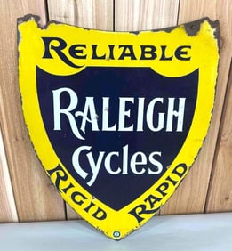 Raleigh Cycles Reliable-Ridid-Rapid Porcelain Sign (TAC)