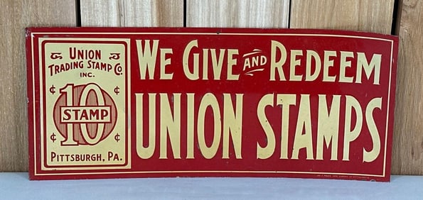 Union Stamps w/Logo Metal Tacker Sign (TAC)