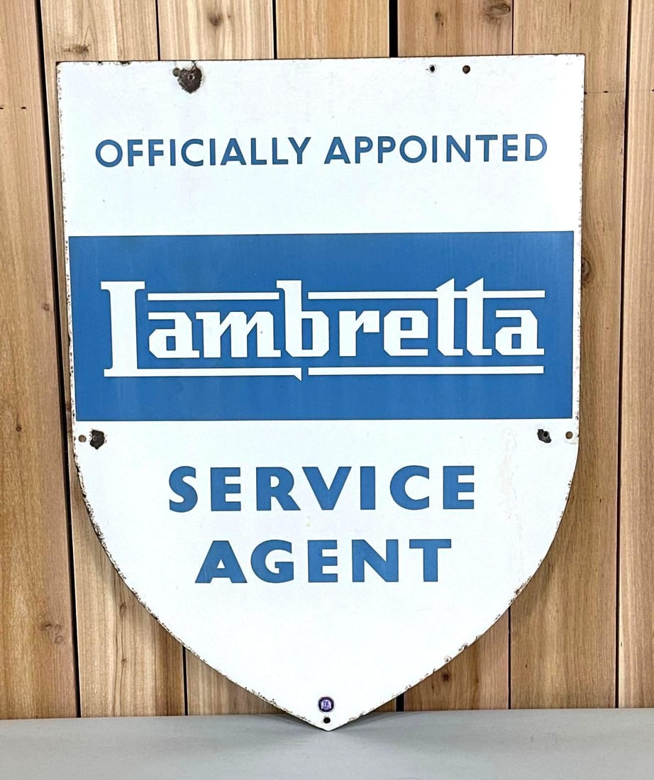 Lambretta Service Agent Porcelain Sign (TAC) (1 of 4)