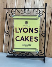 Lyons Cakes Porcelain Sign w/Metal Frame (TAC)