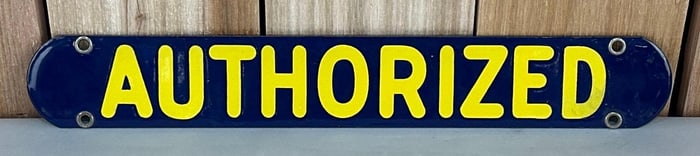 Authorized Double-Sided Porcelain Sign (TAC)