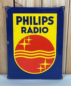 Phillips Radio w/Logo Porcelain Sign (TAC)