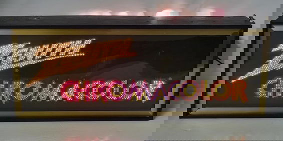 Zenith Chromacolor Fiber Optic Lighted Counter-Top Display Sign