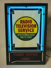 Restored Neon Counter-Top Advertising Sign