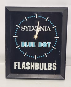 Sylvania Blue Dot Flashbulbs Electric Clock