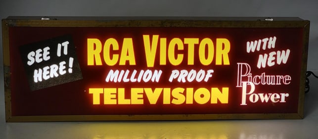RCA Victor Million Proof Television Lighted Sign
