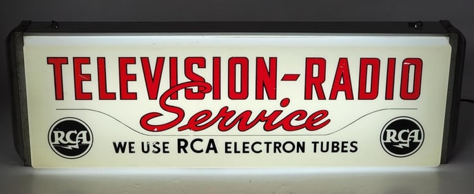 RCA Television-Radio Service Plastic Lighted Sign