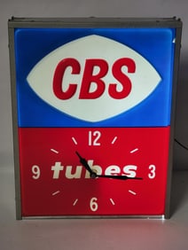 CBS Tubes Plastic Lighted Clock