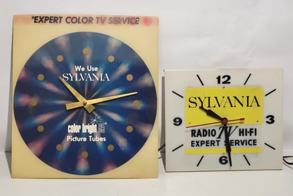 2-Different Sylvania Electric Clocks