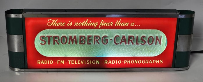 Stromberg-Carlson Radio-FM-Television-Radio-Phonographs Neon Counter-Top Sign