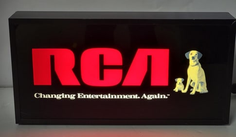 RCA "Changing Entertainment. Again. w/Logo Lighted Sign