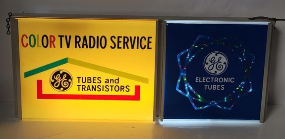 G&E Color TV Service Lighted Motion Sign