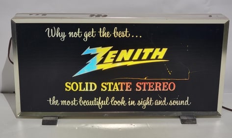 Zenith Solid State Stereo Lighted Sign
