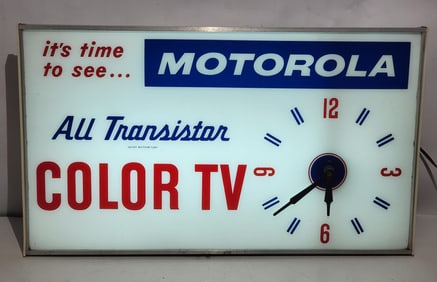 Motorola "All Transistar" Color TV Lighted Clock
