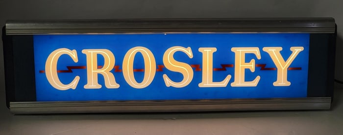 Crosley (Appliances/Television) Reverse Painted Lighted Sign