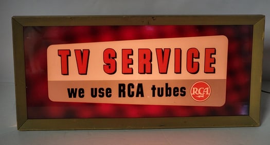 RCA TV Service Lighted Sign