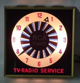 RCA Tubes TV-Radio Service Lighted Motion Sign