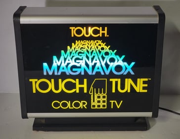 Magnavox Touch Tune Color TV Lighted Motion Sign