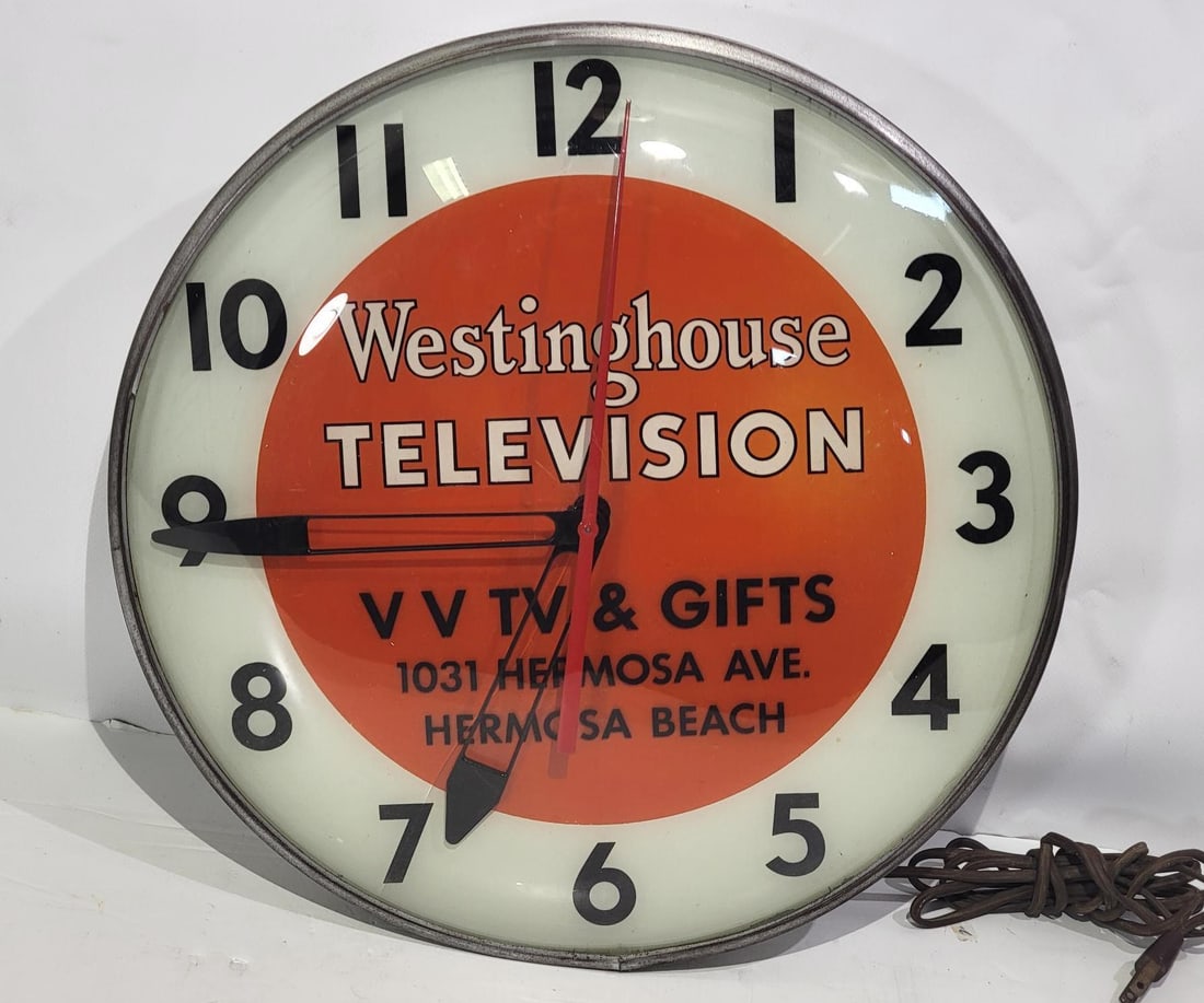 Westinghouse Television Lighted Clock (1 of 3)