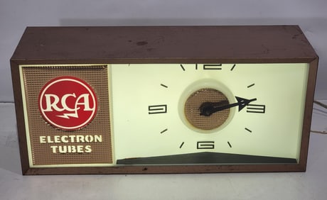 RCA Electron Tubes Lighted Clock