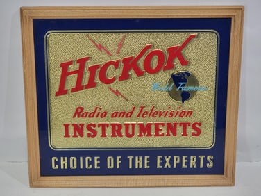 Hickok Radio & Television "Choice of the Experts" Plastic Foil Sign