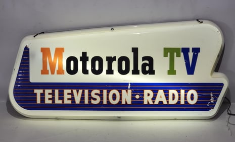Motorola TV Television-Radio Plastic Lighted Sign