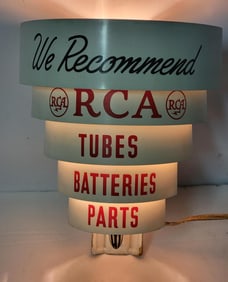 We Recommend RCA Tubes-Batteries-Parts Metal Lighted Sign