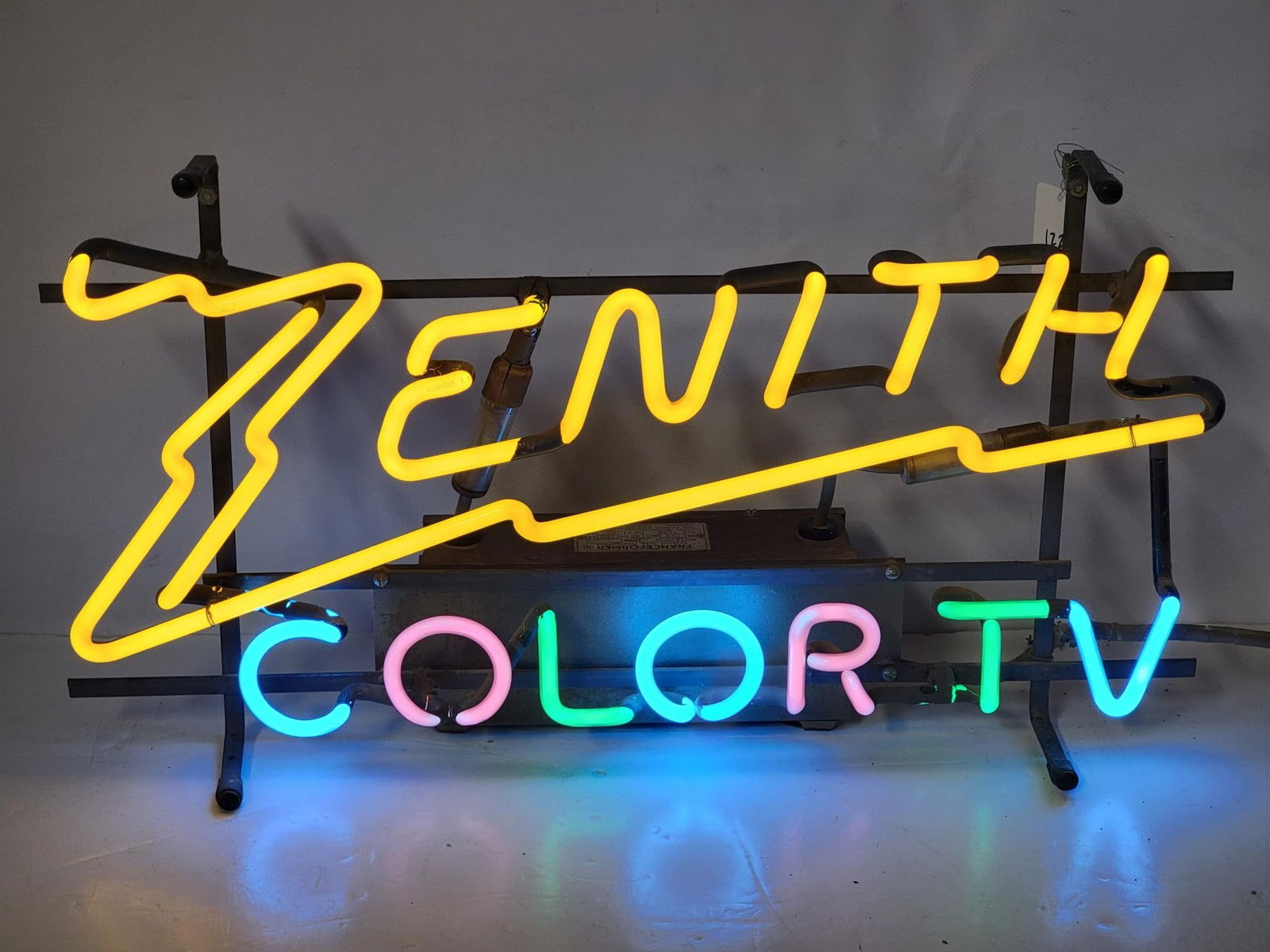 Zenith Color TV Skelton Window Neon Sign (1 of 3)