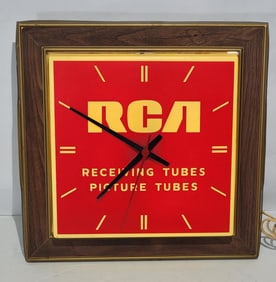 RCA Receiving Tubes Picture Tubes Plastic Lighted Clock