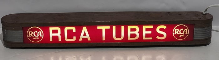 RCA Tubes w/Logo Lighted Counter-Top Neon Sign