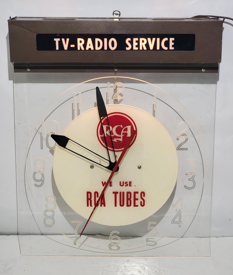 RCA "We Use RCA Tubes" Hanging Lighted Sign (1 of 3)