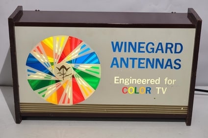 Wineguard Antennas "Engineered for Color TV Lighted Motion Sign