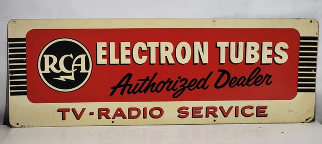 RCA Electron Tubes Authorized Dealer Metal Sign
