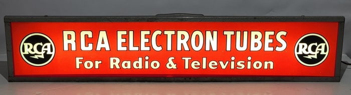 RCA Electron Tubes for Radio & Television Lighted Sign