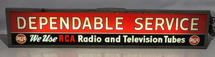 RCA "Dependable Service" Lighted Sign