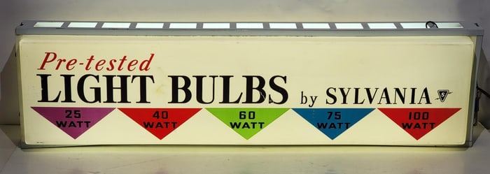 Light Bulbs by Sylania 25 to 100 Watt Plastic Lighted Sign
