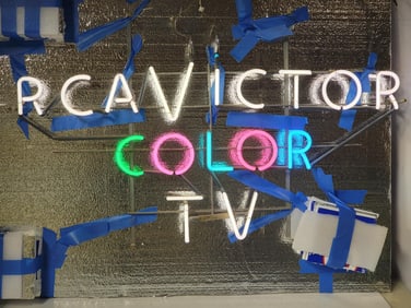 RCA Victor Color TV Skeleton Window Sign