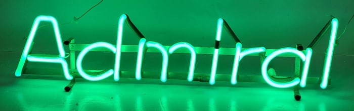 Admiral Skeleton Window Neon Sign