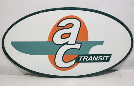 AC Transit Porcelain Truck Sign